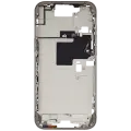 Mid-Frame Housing With Power And Volume Button Compatible For iPhone 16 Pro max (US Version) (Used OEM Pull: Grade A) (White Titanium)