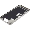 Mid-Frame Housing With Power And Volume Button Compatible For iPhone 16 Pro max (US Version) (Used OEM Pull: Grade A) (White Titanium)