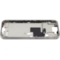 Mid-Frame Housing With Power And Volume Button Compatible For iPhone 16 Pro max (US Version) (Used OEM Pull: Grade A) (White Titanium)