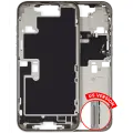 Mid-Frame Housing With Power And Volume Button Compatible For iPhone 16 Pro max (US Version) (Used OEM Pull: Grade A) (White Titanium)
