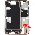 Mid-Frame Housing With Power And Volume Button Compatible For iPhone 16 Pro (US Version) (Used OEM Pull: Grade A) (Desert Titanium)