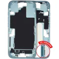 Mid-Frame Housing With Power And Volume Button Compatible For iPhone 16 (US Version) (Used OEM Pull: Grade A) (Teal)