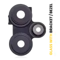 Back Camera Lens With Bracket / Bezel Compatible For Xiaomi Redmi Note 12 Turbo / Poco F5 (Black)