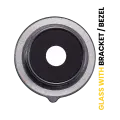 Back Camera (Macro) Lens With Bracket / Bezel Compatible For Xiaomi Redmi Note 13 Pro Plus 5G (Black)
