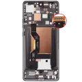 OLED Assembly With Frame Compatible For Motorola Moto Edge 50  (XT2407-3 / 2024) (Refurbished) (Koala Gray)
