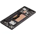 OLED Assembly With Frame Compatible For Motorola Moto Edge 50  (XT2407-3 / 2024) (Refurbished) (Koala Gray)