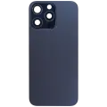 Back Glass With Steel Plate With MagSafe Magnet Pre-Installed Compatible For iPhone 15 Pro Max (No Logo) (Blue Titanium)