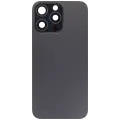 Back Glass With Steel Plate With MagSafe Magnet Pre-Installed Compatible For iPhone 15 Pro Max (No Logo) (Black Titanium)
