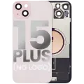 Back Glass With Steel Plate With MagSafe Magnet Pre-Installed Compatible For iPhone 15 Plus (No Logo) (Pink)