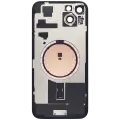 Back Glass With Steel Plate With MagSafe Magnet Pre-Installed Compatible For iPhone 15 Plus (No Logo) (Pink)