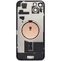 Back Glass With Steel Plate With MagSafe Magnet Pre-Installed Compatible For iPhone 15 Plus (No Logo) (Green)