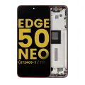 OLED Assembly With Frame Compatible For Motorola Moto Edge 50 Neo (XT2409-3 / 2024) (Refurbished) (Poinciana)