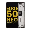 OLED Assembly With Frame Compatible For Motorola Moto Edge 50 Neo (XT2409-3 / 2024) (Refurbished) (Latte)