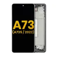 OLED Assembly With Frame Compatible For Samsung Galaxy A73 (A735 / 2022) (Refurbished) (Gray)