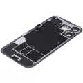 Back Glass With Steel Plate With Wireless NFC Charging MagSafe Magnet & Flashlight Flex Compatible For iPhone 16 Plus (Used OEM Pull: Grade A) (Black)