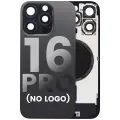 Back Glass With Steel Plate With MagSafe Magnet Pre-Installed Compatible For iPhone 16 Pro (No Logo) (Black Titanium)