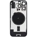 Back Glass With Steel Plate With MagSafe Magnet Pre-Installed Compatible For iPhone 16 Pro (No Logo) (Black Titanium)