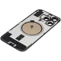 Back Glass With Steel Plate With MagSafe Magnet Pre-Installed Compatible For iPhone 16 Pro (No Logo) (Black Titanium)