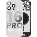 Back Glass With Steel Plate With MagSafe Magnet Pre-Installed Compatible For iPhone 16 Pro (No Logo) (White Titanium)