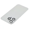 Back Glass With Steel Plate With MagSafe Magnet Pre-Installed Compatible For iPhone 16 Pro (No Logo) (White Titanium)
