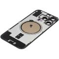 Back Glass With Steel Plate With MagSafe Magnet Pre-Installed Compatible For iPhone 16 Pro (No Logo) (White Titanium)