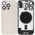 Back Glass With Steel Plate With MagSafe Magnet Pre-Installed Compatible For iPhone 16 Pro (No Logo) (Desert Titanium)