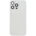 Back Glass With Steel Plate With MagSafe Magnet Pre-Installed Compatible For iPhone 16 Pro Max (No Logo) (White Titanium)