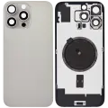 Back Glass With Steel Plate With MagSafe Magnet Pre-Installed Compatible For iPhone 16 Pro Max (No Logo) (Natural Titanium)