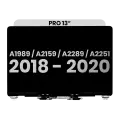 Complete LCD Display Assembly For MacBook Pro 13" A1989 (2018-2019) / A2159 (2019) / A2289 / A2251 (2020) (Used OEM Pull: Grade C) (Silver)
