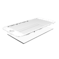 2 in 1 (Front Glass + Frame Pre-Installed) Compatible For iPhone 6 Plus (2 Pack) (White)