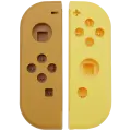Housing Shell Compatible For Nintendo Switch Joy Con Controller (Brown / Yellow)