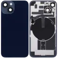 Back Glass With Steel Plate With Wireless NFC Charging MagSafe Magnet & Flashlight Flex Compatible For iPhone 14 (Used OEM Pull: Grade A) (Midnight)