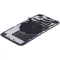 Back Glass With Steel Plate With Wireless NFC Charging MagSafe Magnet & Flashlight Flex Compatible For iPhone 14 (Used OEM Pull: Grade A) (Midnight)