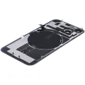 Back Glass With Steel Plate With Wireless NFC Charging MagSafe Magnet & Flashlight Flex Compatible For iPhone 14 (Used OEM Pull: Grade A) (Purple)