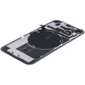 Back Glass With Steel Plate With Wireless NFC Charging MagSafe Magnet & Flashlight Flex Compatible For iPhone 14 (Used OEM Pull: Grade A) (Blue)