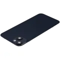 Back Glass With Steel Plate With Wireless NFC Charging MagSafe Magnet & Flashlight Flex Compatible For iPhone 14 Plus (Used OEM Pull: Grade A) (Midnight)