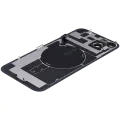 Back Glass With Steel Plate With Wireless NFC Charging MagSafe Magnet & Flashlight Flex Compatible For iPhone 14 Plus (Used OEM Pull: Grade A) (Midnight)