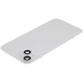 Back Glass With Steel Plate With Wireless NFC Charging MagSafe Magnet & Flashlight Flex Compatible For iPhone 14 Plus (Used OEM Pull: Grade A) (Starlight)