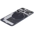 Back Glass With Steel Plate With Wireless NFC Charging MagSafe Magnet & Flashlight Flex Compatible For iPhone 14 Plus (Used OEM Pull: Grade A) (Blue)