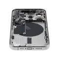 Back Housing W/ Small Pre-Installed Compatible For iPhone 15 Pro (International Version) (Used OEM Pull: Grade A) (White Titanium)
