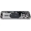 Back Housing W/ Small Pre-Installed Compatible For iPhone 15 Pro (International Version) (Used OEM Pull: Grade A) (White Titanium)