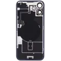 Back Glass With Steel Plate With Wireless NFC Charging MagSafe Magnet & Flashlight Flex Compatible For iPhone 16 Plus (Used OEM Pull: Grade B) (Black)