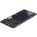 Back Glass With Steel Plate With Wireless NFC Charging MagSafe Magnet & Flashlight Flex Compatible For iPhone 16 Plus (Used OEM Pull: Grade B) (Black)