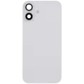 Back Glass With Steel Plate With Wireless NFC Charging MagSafe Magnet & Flashlight Flex Compatible For iPhone 16 Plus (Used OEM Pull: Grade B) (White)