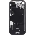 Back Glass With Steel Plate With Wireless NFC Charging MagSafe Magnet & Flashlight Flex Compatible For iPhone 16 Plus (Used OEM Pull: Grade B) (White)
