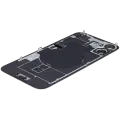 Back Glass With Steel Plate With Wireless NFC Charging MagSafe Magnet & Flashlight Flex Compatible For iPhone 16 Plus (Used OEM Pull: Grade B) (White)