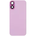 Back Glass With Steel Plate With Wireless NFC Charging MagSafe Magnet & Flashlight Flex Compatible For iPhone 16 Plus (Used OEM Pull: Grade B) (Pink)