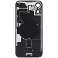 Back Glass With Steel Plate With Wireless NFC Charging MagSafe Magnet & Flashlight Flex Compatible For iPhone 16 Plus (Used OEM Pull: Grade B) (Pink)