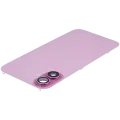 Back Glass With Steel Plate With Wireless NFC Charging MagSafe Magnet & Flashlight Flex Compatible For iPhone 16 Plus (Used OEM Pull: Grade B) (Pink)