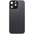 Back Glass With Steel Plate With Wireless NFC Charging MagSafe Magnet & Flashlight Flex Compatible For iPhone 16 Pro Max (Used OEM Pull: Grade B) (Black Titanium)